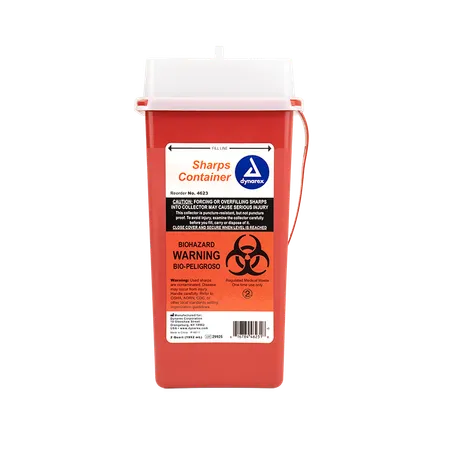 Sharps Container 2 Qt Slide Lid Red, Ea
